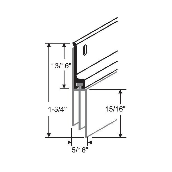 Strybuc 36in TRIPLE VINYL DOOR SWEEP 19-1031AZBZ - main